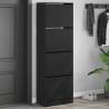 Shoe Cabinet with 4 Flip-Drawers Black 60x34x187.5 cm Colour black Size 60 x 34 x 187.5 cm Quantity in Package 1 Number of 