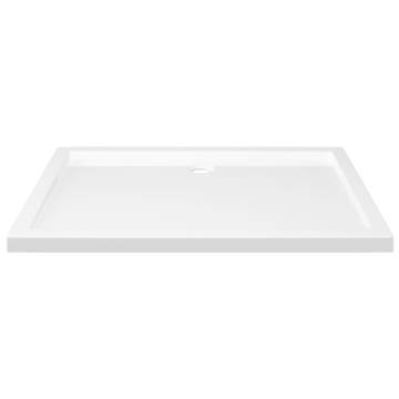 Rectangular ABS Shower Base Tray White 80x110 cm