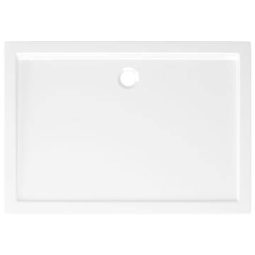 Rectangular ABS Shower Base Tray White 80x110 cm