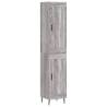 Stylish Highboard Grey Sonoma - 34.5x34x180 cm - Hipomarket