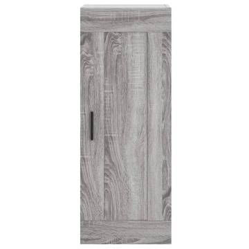 Stylish Highboard Grey Sonoma - 34.5x34x180 cm - Hipomarket