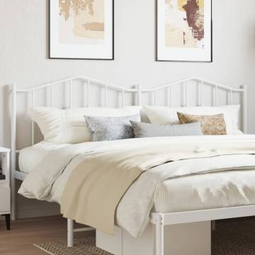 Stylish Metal Headboard White - 193 cm | Hipo Market