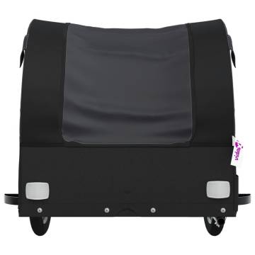 Sturdy Black Bike Trailer - 30 kg Iron Cargo for Easy Transport