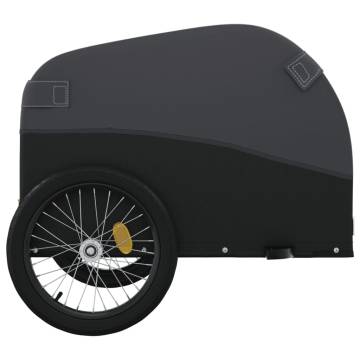 Sturdy Black Bike Trailer - 30 kg Iron Cargo for Easy Transport