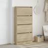 Shoe Cabinet with 4 Flip-Drawers - Sonoma Oak | HipoMarket