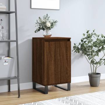 Brown Oak Sideboard 40x35x70 cm - Stylish Engineered Wood Storage