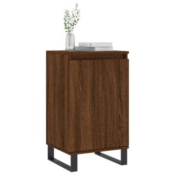 Brown Oak Sideboard 40x35x70 cm - Stylish Engineered Wood Storage