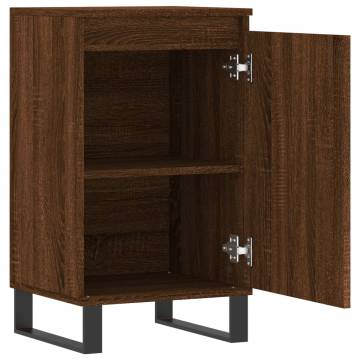 Brown Oak Sideboard 40x35x70 cm - Stylish Engineered Wood Storage