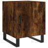 Bedside Cabinet Smoked Oak - Modern Engineered Wood Storage