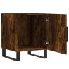 Bedside Cabinet Smoked Oak - Modern Engineered Wood Storage