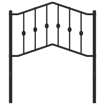 Stylish Black Metal Headboard for 80 cm Beds | HipoMarket