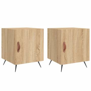 Stylish Sonoma Oak Bedside Cabinets - 2 pcs 40x40x50 cm