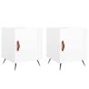 High Gloss White Bedside Cabinets - 2 pcs | Modern Interior Decor