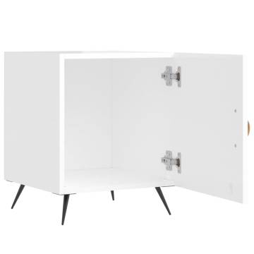 High Gloss White Bedside Cabinets - 2 pcs | Modern Interior Decor