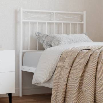 Stylish Metal Headboard White 80 cm - Hipomarket