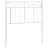 Stylish Metal Headboard White 80 cm - Hipomarket