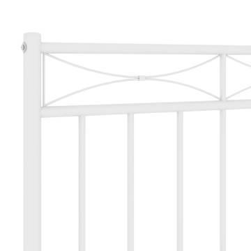 Stylish Metal Headboard White 80 cm - Hipomarket