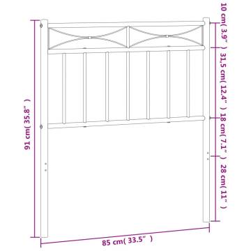 Stylish Metal Headboard White 80 cm - Hipomarket