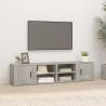 TV Cabinets 2 pcs Concrete Grey 80x31.5x36 cm Engineered Wood Colour concrete grey Quantity in Package 2 