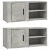 Stylish Concrete Grey TV Cabinets - 2 pcs | Hipomarket