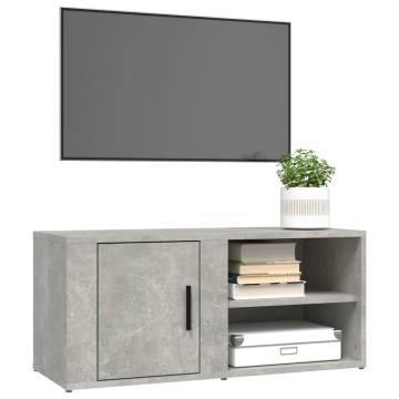 Stylish Concrete Grey TV Cabinets - 2 pcs | Hipomarket