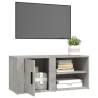 Stylish Concrete Grey TV Cabinets - 2 pcs | Hipomarket