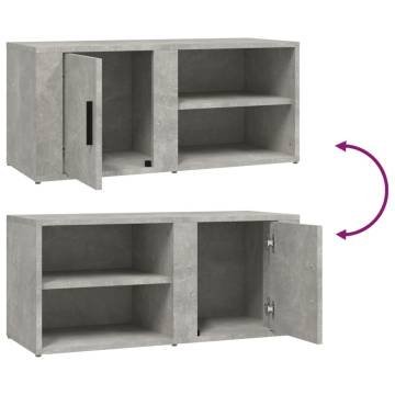 Stylish Concrete Grey TV Cabinets - 2 pcs | Hipomarket