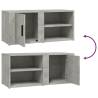 Stylish Concrete Grey TV Cabinets - 2 pcs | Hipomarket