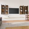 Stylish 4 pcs Brown Oak TV Cabinets - Modern Design