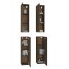 Stylish 4 pcs Brown Oak TV Cabinets - Modern Design