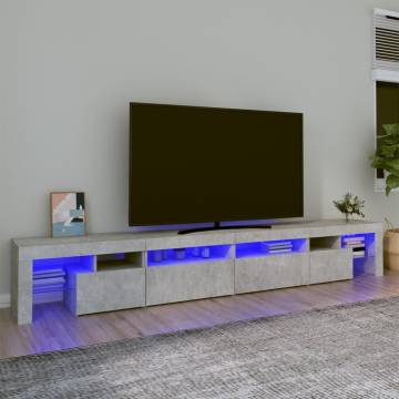 LED TV Cabinet Concrete Grey - Stylish & Practical | HipoMarket