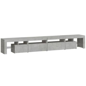 LED TV Cabinet Concrete Grey - Stylish & Practical | HipoMarket