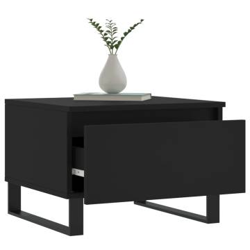 Elegant Black Coffee Table - Engineered Wood | Hipo Market