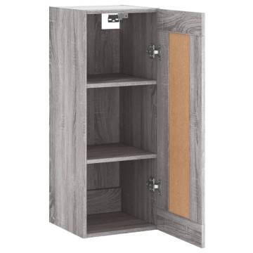 Wall Mounted Cabinet Grey Sonoma - Elegant Storage Solution