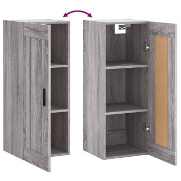 Wall Mounted Cabinet Grey Sonoma - Elegant Storage Solution