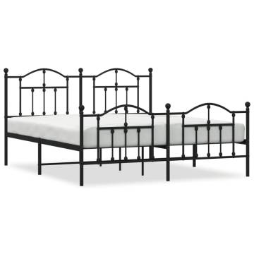 Elegant Black Metal Bed Frame 180x200 cm Super King | HiPo Market