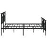 Elegant Black Metal Bed Frame 180x200 cm Super King | HiPo Market