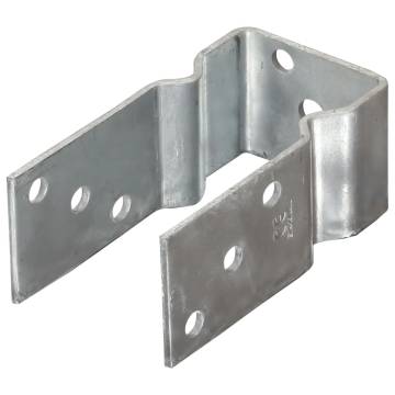 Fence Anchors Set - 6 pcs Galvanised Steel 8x6x15 cm