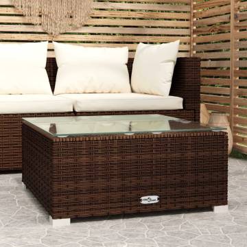 Stylish Brown Garden Coffee Table - 60x60 cm | HipoMarket UK