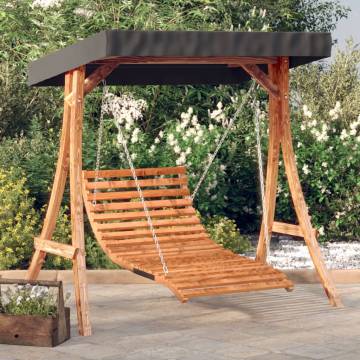 Shop Swing Bed with Canopy - Solid Wood Spruce | HipoMarket