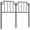 Stylish Black Metal Headboard 120 cm - Sturdy Design