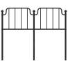 Stylish Black Metal Headboard 120 cm - Sturdy Design