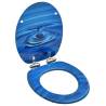 WC Toilet Seat with Soft Close Lid MDF Blue Water Drop Design Quantity in Package 1 Design blue water drop Soft close yes 