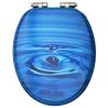 Soft Close WC Toilet Seat - Blue Water Drop Design | HipoMarket