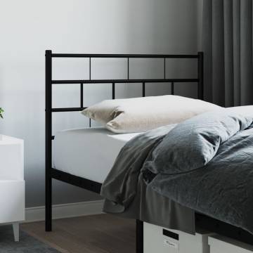 Stylish Black Metal Headboard - 100 cm | Hipomarket