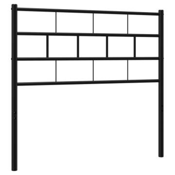 Stylish Black Metal Headboard - 100 cm | Hipomarket