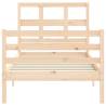 Single Solid Wood Bed Frame with Headboard | Hipo Market