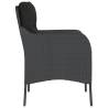 Comfortable Black Poly Rattan Garden Chairs with Cushions - 2 pcs