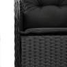 Comfortable Black Poly Rattan Garden Chairs with Cushions - 2 pcs