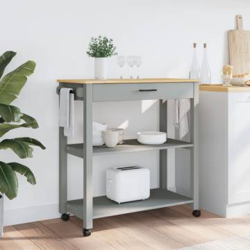 Kitchen Trolley MONZA - Pine Wood Storage Solution | HipoMarket